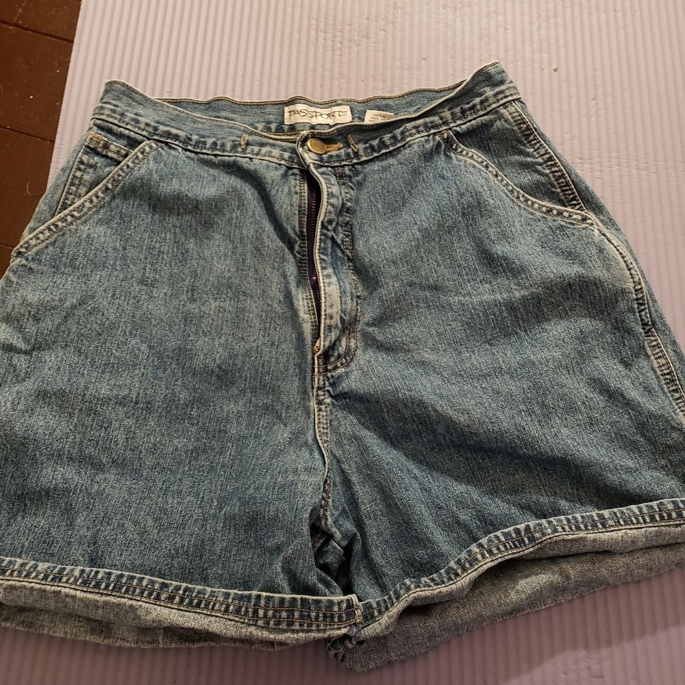 100% cotton high waisted shorts